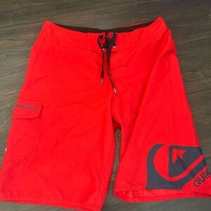 Quiksilver Vibrant Red Swim Trunks